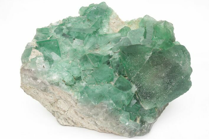 Green, Fluorescent, Cubic Fluorite Crystals - Madagascar #210471